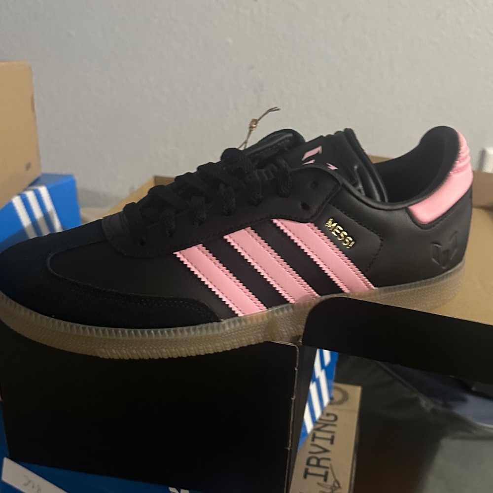 Adidas Black and Pink Messi Edition Shoes